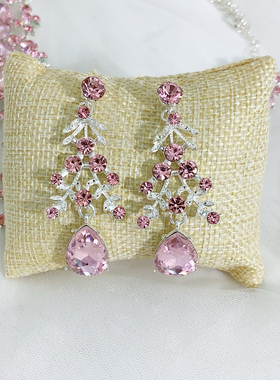 YOUFIR奢华浅粉色套链项链