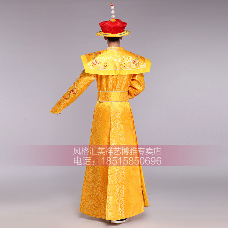 新款古装服装清朝皇上服装男皇帝演出服龙袍影楼写真清代太子服饰_虎窝淘