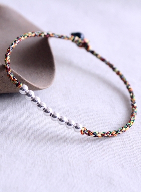 开运简约大方风送朋友五色绳