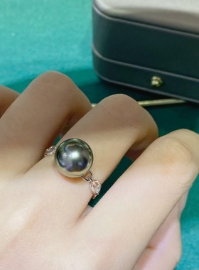 母贝珍珠纯银猪鼻子戒指