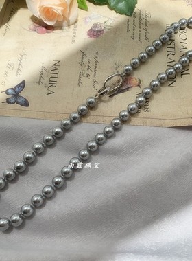 银灰色母贝珍珠锁骨项链一款多戴