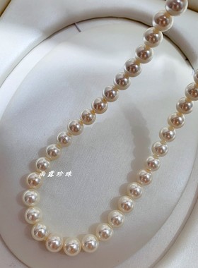 母贝仿珍珠干枯玫瑰金色锁骨项链