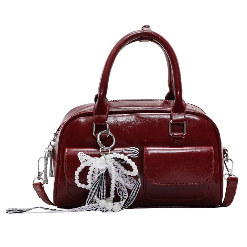 韩国2025新款小众手提小方包女精致百搭斜跨保龄球包波士顿枕头包,淘宝优惠券,粉丝福利购,淘宝优惠卷