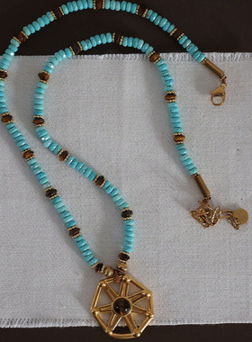 法式复古天然珍珠石项链显白