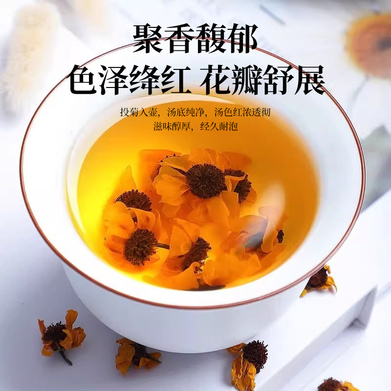 【买2发5】北京同仁堂昆仑雪菊胎菊花茶高海拔天山小胎菊新疆野生-图0