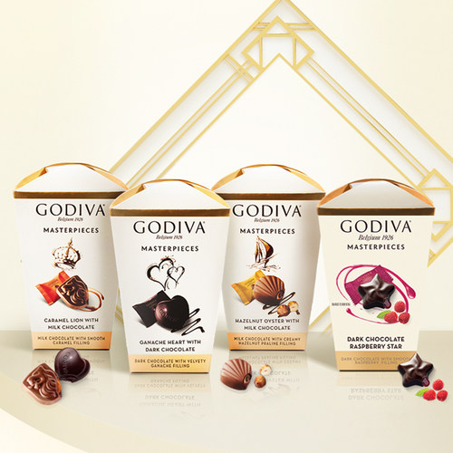 Godiva歌帝梵进口巧克力盒装心形黑巧榛子牛奶巧喜糖117g伴手礼物 - 图1