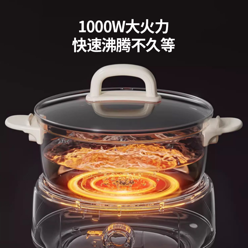 九阳电煮锅家用多功能电炒锅蒸煮一体宿舍小型分体电火锅官方新款 - 图1