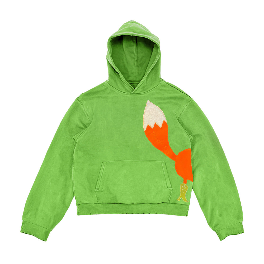 Mottled斑驳！ 原创艺术家贴布 ins风卡通狐狸创意设计感连帽卫衣,淘宝优惠券,粉丝福利购,淘宝优惠卷