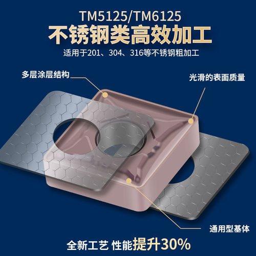 特诺数控车刀片开粗拉毛刀CNMG/SNMG190616 190612 150612 160608 - 图1