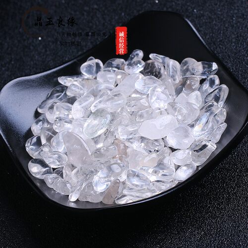 天然优质白水晶碎石消磁鱼缸花盆供佛五行地膜石晶瓷画摆件包邮 - 图2