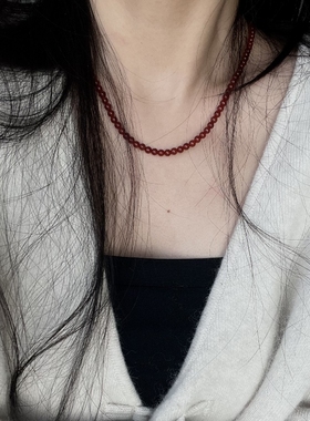 大仙的串儿天然红玛瑙渐变项链