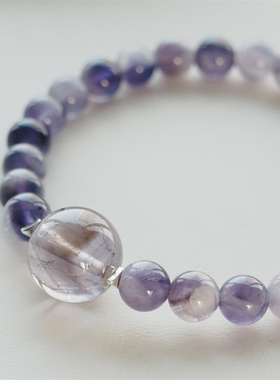 天然紫水晶手链招财转运原创设计