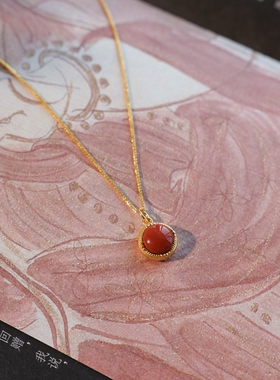 大仙的串儿南红项链复古吊坠