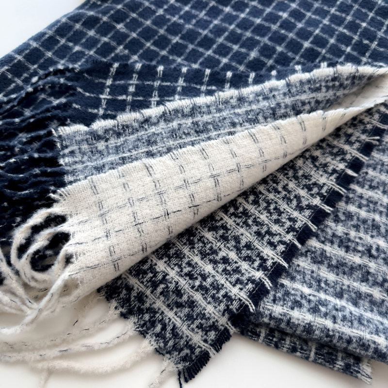 格子围巾女生礼物秋冬季加厚针织保暖仿羊绒小围脖护颈流苏学院风,淘宝优惠券,粉丝福利购,淘宝优惠卷