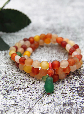 原石阿拉善男女款糖果色戈壁玛瑙