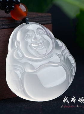 天然冰种玉佛玛瑙观音护身符包邮