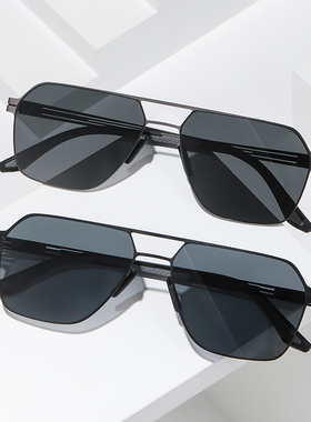 偏光防紫外线方型复古通用墨镜