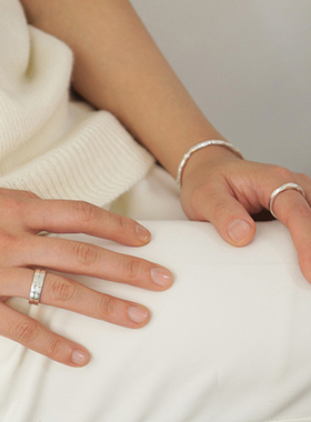 LFLM 2025新款高级感指环潮流简约时尚百搭冷淡风不规则甜酷戒指