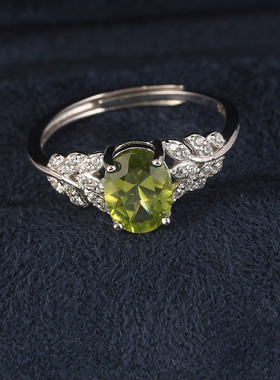 贵重珠宝女纯银气质调节戒指