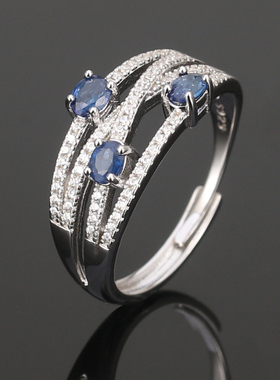 女银镶宝石经典高级开口设计