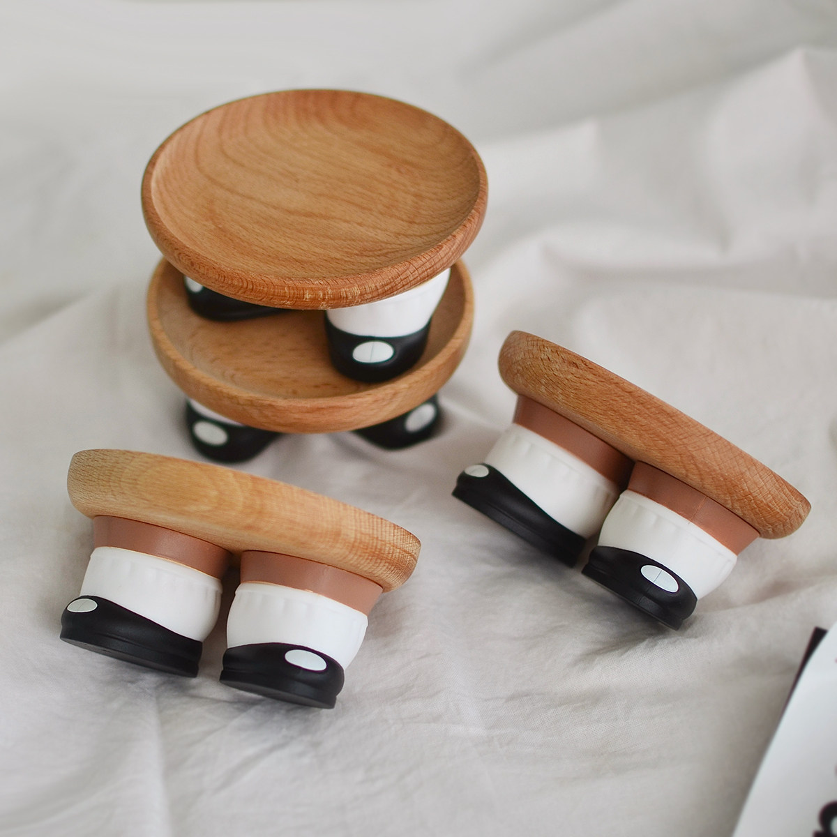 原创设计 腿腿盘 实木盘子ins伴手礼创意家居新年圣诞礼物,淘宝优惠券,粉丝福利购,淘宝优惠卷