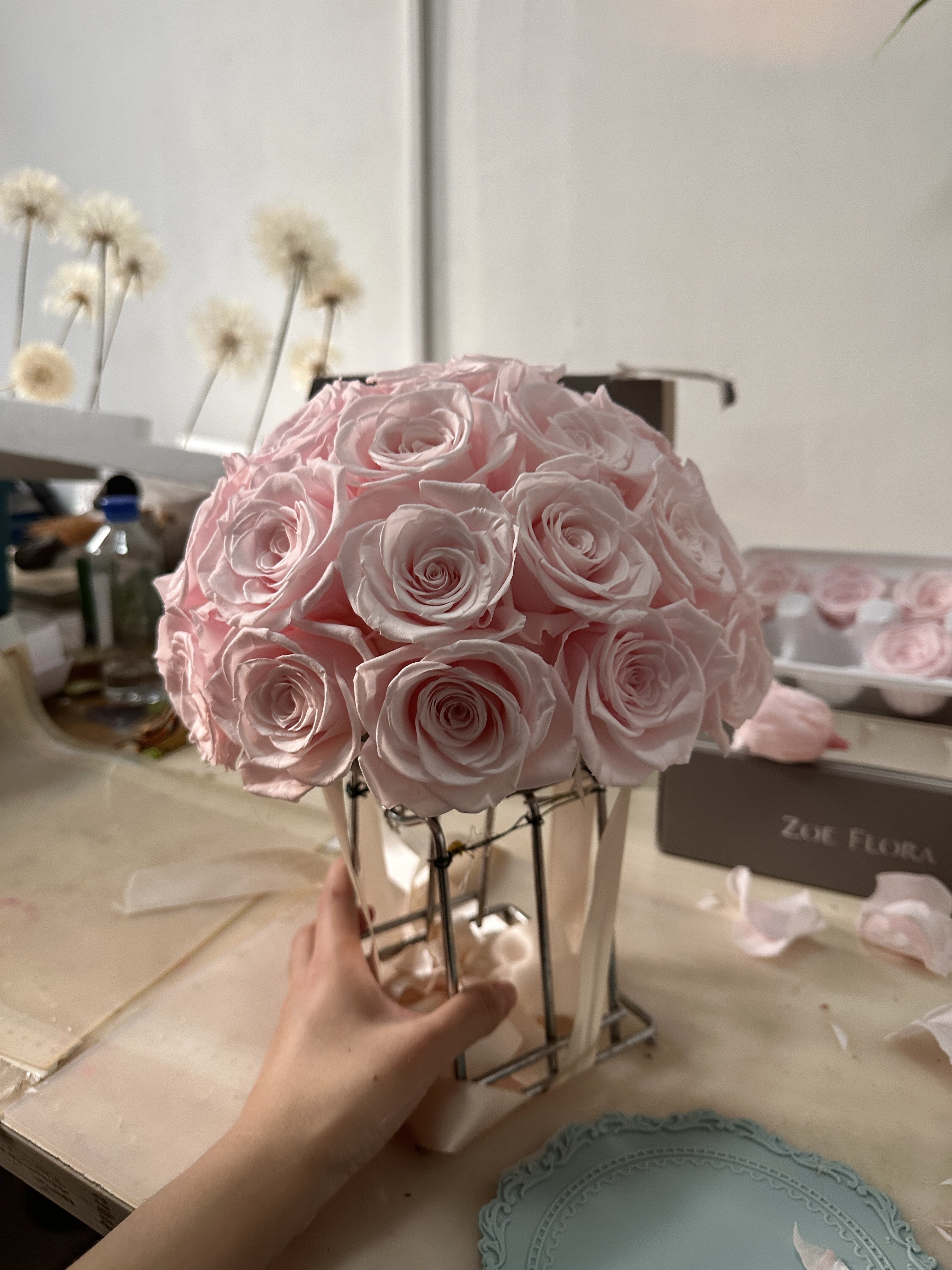 保丽龙泡沫实心圆球模具永生花DIY花球摆件手工花艺彩虹玫瑰摆件,淘宝优惠券,粉丝福利购,淘宝优惠卷