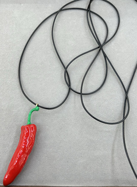 夏季新款红辣椒项链女超长款绳子项饰性感小米椒配饰欧美风