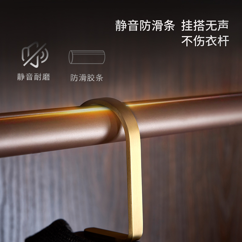 衣柜挂衣杆衣架杆托晾衣杆法兰座衣橱内横杆铝合金橱柜杆五金配件 - 图1