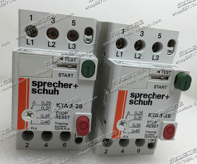 【原装正品】Sprecher+Schuh马达保护断路器 KTA3-25 0.25-0.4A - 图0