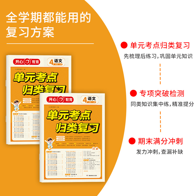 小学单元归类复习四年级上册语文人教版试卷测试卷全套同步练习册专项训练知识点归纳53学霸重点总复习专项训练练习册-图1