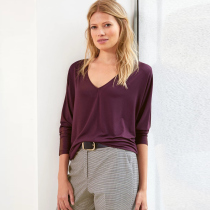 Pregnant woman dress blouses bat sleeve T-shirt long sleeve casual woman V piloter Modale womens ice silk bat jersey