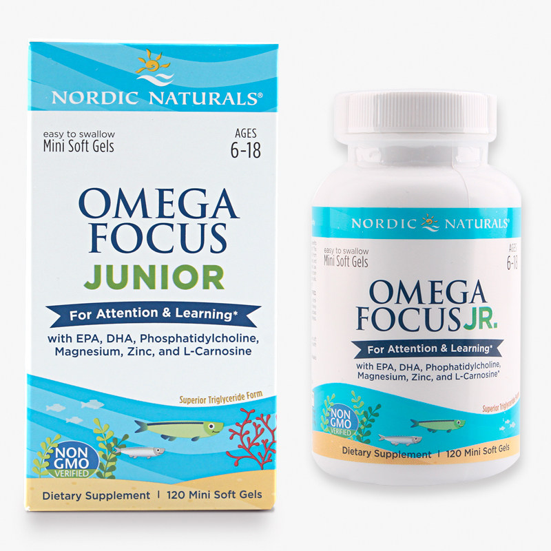 美国挪威小鱼青少年补脑dha软胶囊 NordicNaturals海外DHA/核桃油