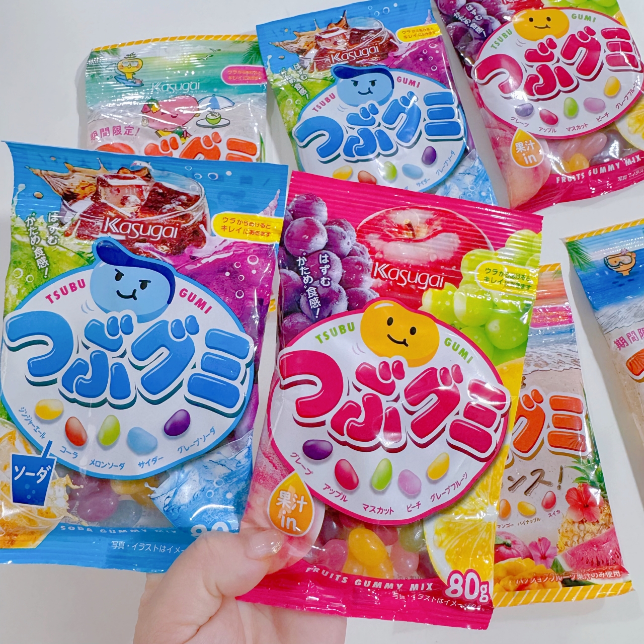 日本进口春日井kasugai热带水果巨峰葡萄味脆皮软糖限定QQ橡皮糖 - 图0