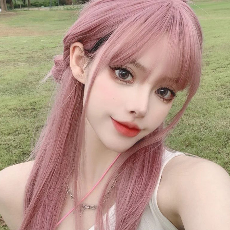 伪娘假大头围直发齐刘海高温丝假毛头套全头女装大佬cosplay用品,淘宝优惠券,粉丝福利购,淘宝优惠卷