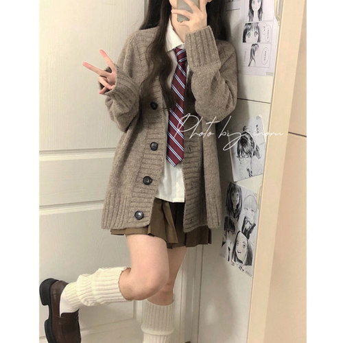 大码260斤秋冬伪娘jk制服套装可爱针织性感女装大佬少女三件套 - 图1