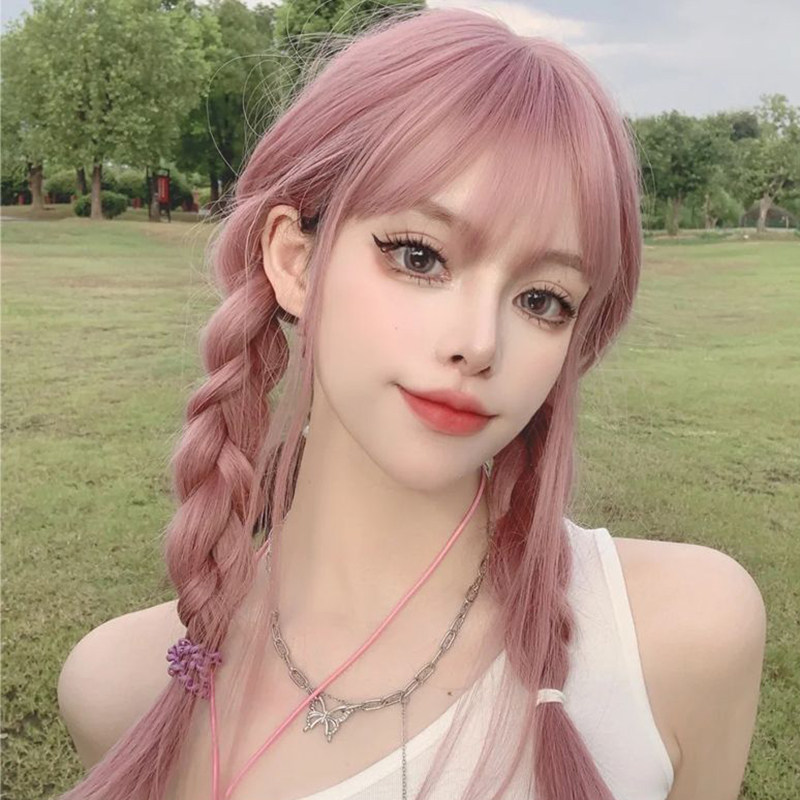 伪娘假大头围直发齐刘海高温丝假毛头套全头女装大佬cosplay用品,淘宝优惠券,粉丝福利购,淘宝优惠卷