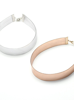 choker欧美配饰玫瑰金喉结项圈