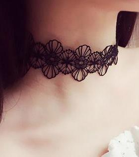 蕾丝装饰品日韩风锁骨链