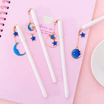 ins teen girl hearts planet starry sky pendant middle sex pen cute creative star moon pendant pen student sign pen water-based pen