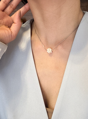 小众设计感高级淡水珍珠项链女简约百搭锁骨链新款ins风项圈颈链