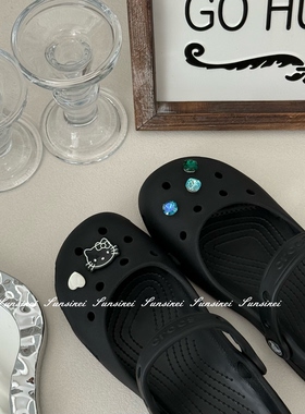 ins风可爱芭蕾鞋花适配crocs