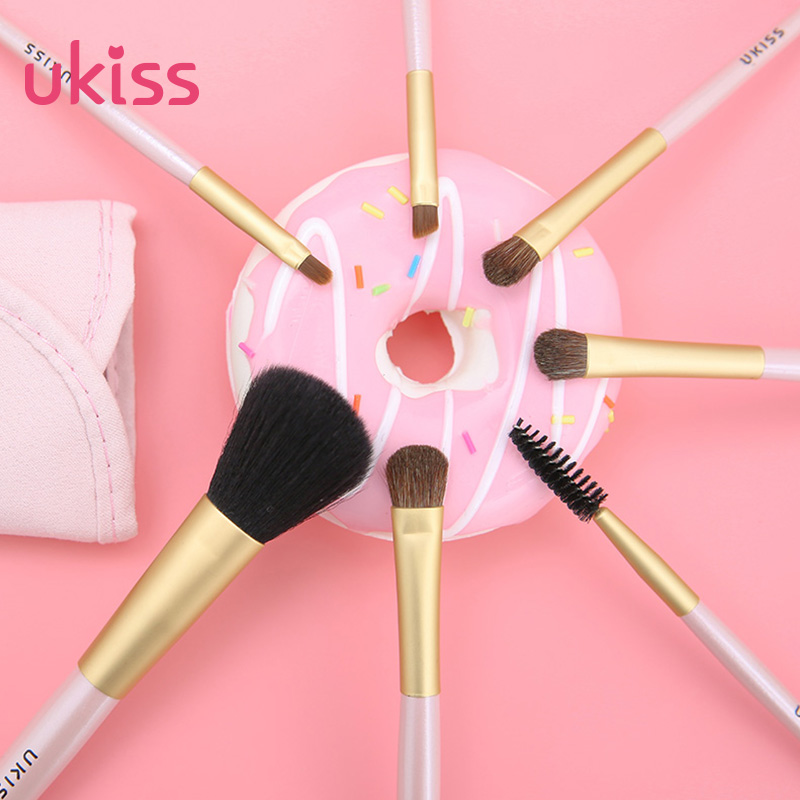 ukiss旗舰店UKISS悠珂思7支装便携式化妆套刷眼影刷化妆彩妆唇刷腮红刷修容刷2