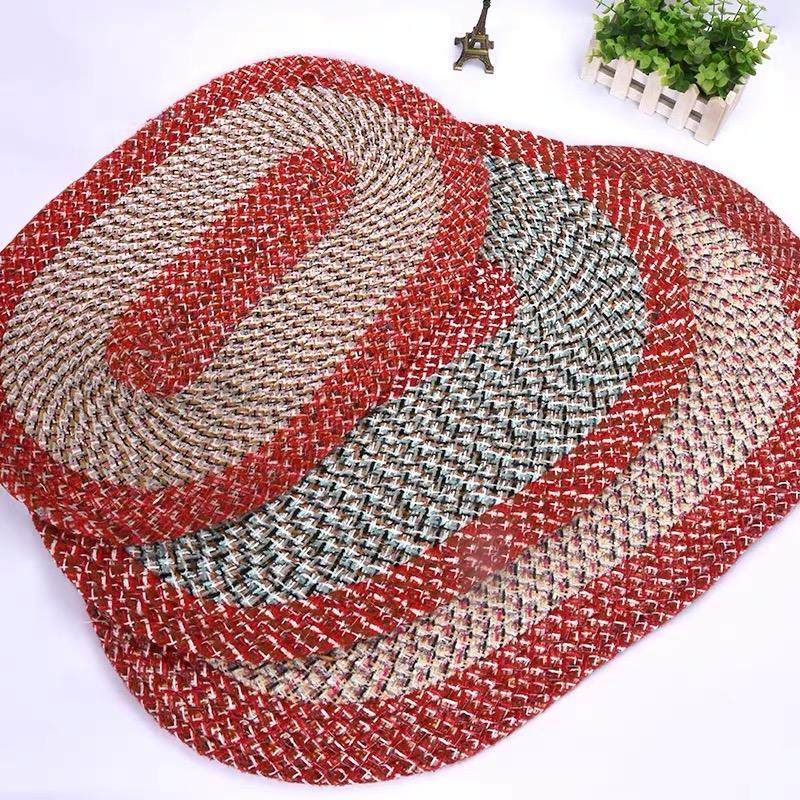 入户门厅卫生间厨房吸水蹭垫防滑厕所脚垫加厚混纺椭圆编织红地毯,淘宝优惠券,粉丝福利购,淘宝优惠卷