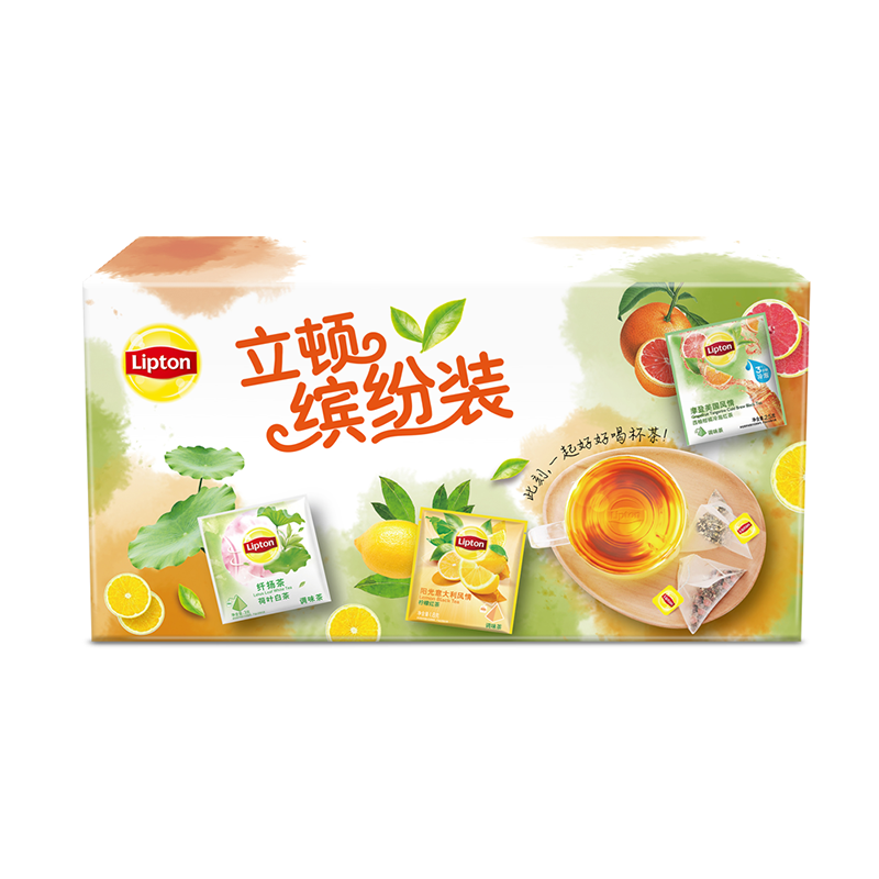 立顿缤纷装冷泡茶组合26包小水果茶 咖天下食品代用/花草茶