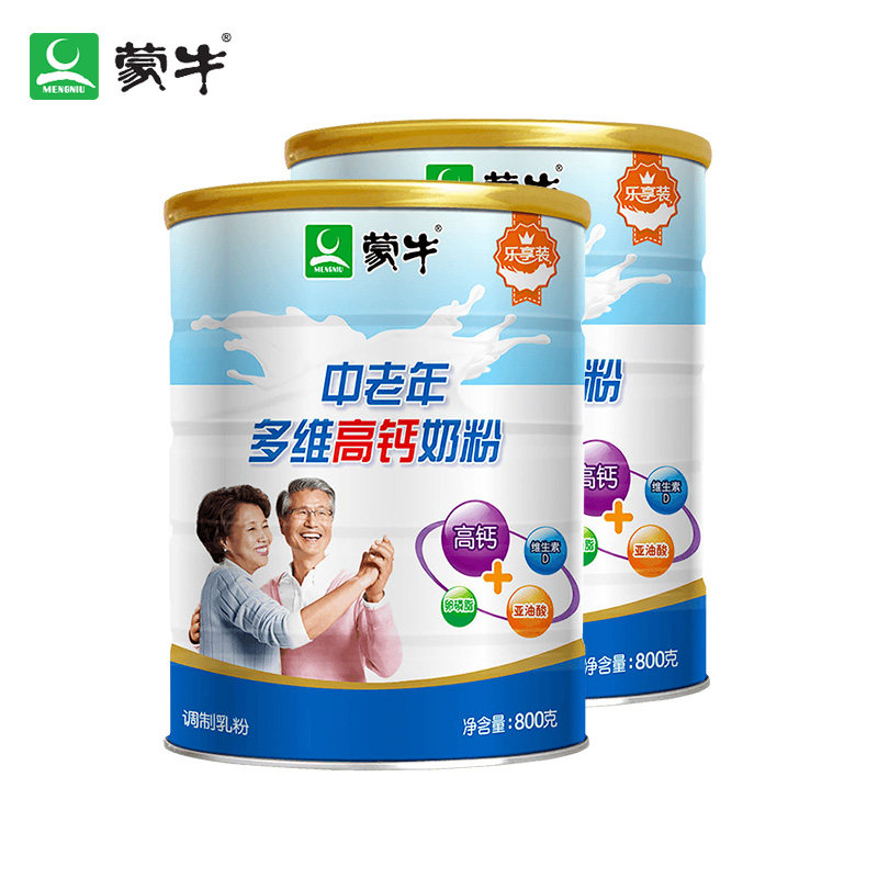 蒙牛乐享装多维高钙中老年早餐奶粉 咖天下食品成人奶粉