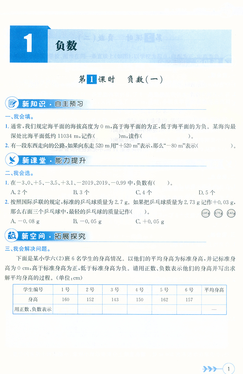 2024春 人教金学典同步解析与测评学考练6六年级下册数学人教版同步解析与测评数学6六年级下册配套练习册 - 图1