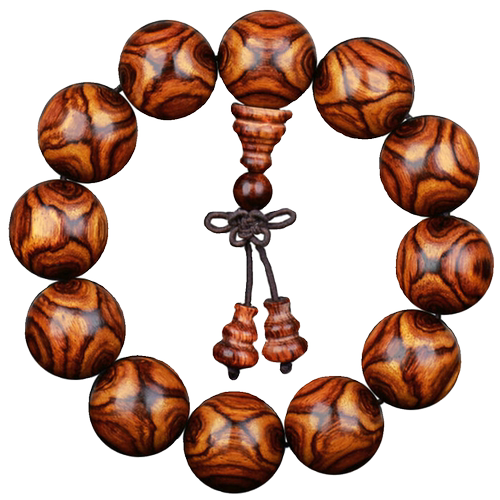 正宗海南黄花梨手串鬼脸对眼油梨老料佛珠海黄20手链男女情侣念珠 - 图3