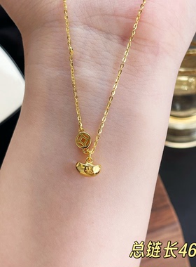 古丽古丽元宝时尚高级感气质精致淑女甜美个性复古百搭项链08883