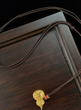 柏拉翡丽葫芦编织项链S925纯银吊坠毛衣链精致复古中式精工00251