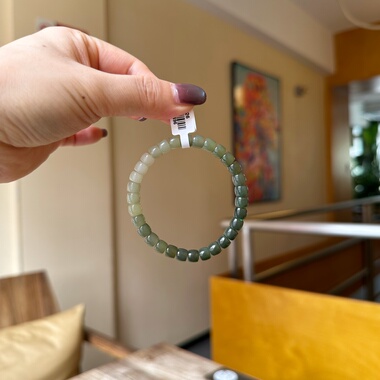 渐变色手串晴水直切桶珠冰糯种高等级女礼物326